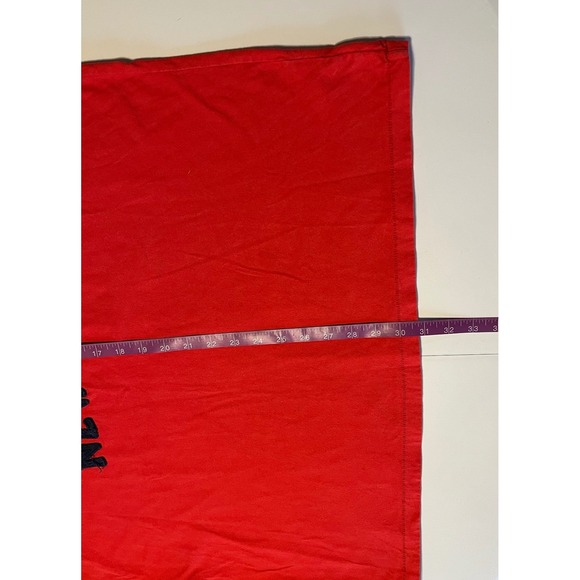 VTG Y2K Aeropostale Red Single Stitch 90s Spellout Embroidered T Shirt XXL - Picture 5 of 6
